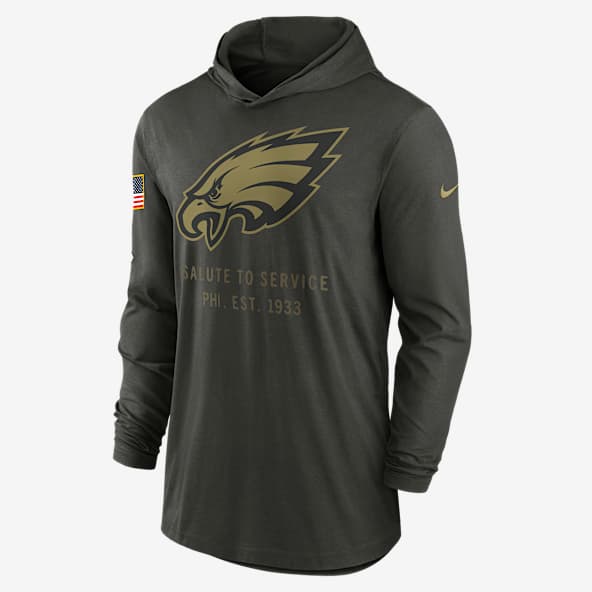 Philadelphia Eagles Salute to Service Sideline Men’s Nike Dri-FIT NFL Long-Sleeve Hooded Top