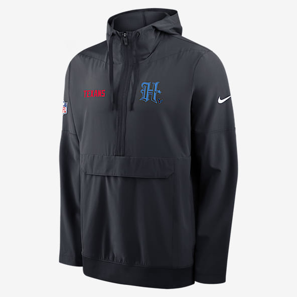 Houston Texans Alt Option Route Anorak Chamarra Nike de la NFL con gorro de medio cierre para hombre