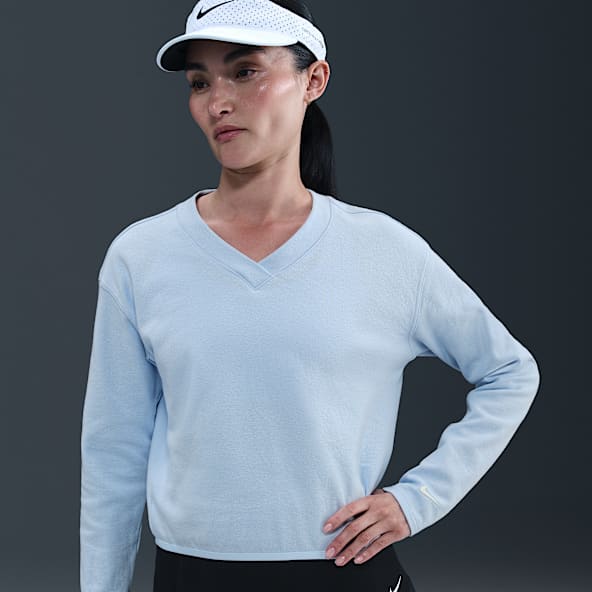 Nike Women's V-Neck Long-Sleeve Golf Top