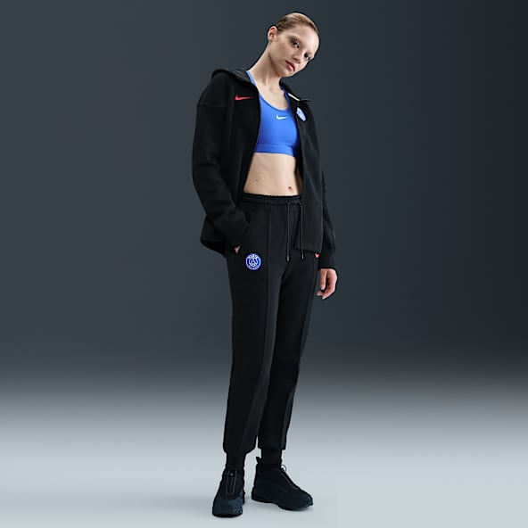 Tech Paris Saint-Germain Calças desportivas de futebol de lã cardada com cintura normal Nike Total 90 para mulher