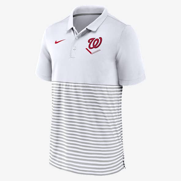 Washington Nationals Home Plate Striped Men's Nike MLB Polo