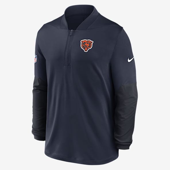 Chicago Bears Feel The Pressure Men's Nike Dri-FIT NFL 1/2-Zip Top