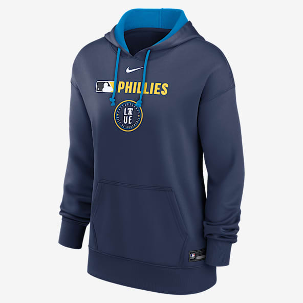 Philadelphia Phillies Authentic Collection City Connect Sudadera con gorro sin cierre Nike Therma de la MLB para mujer