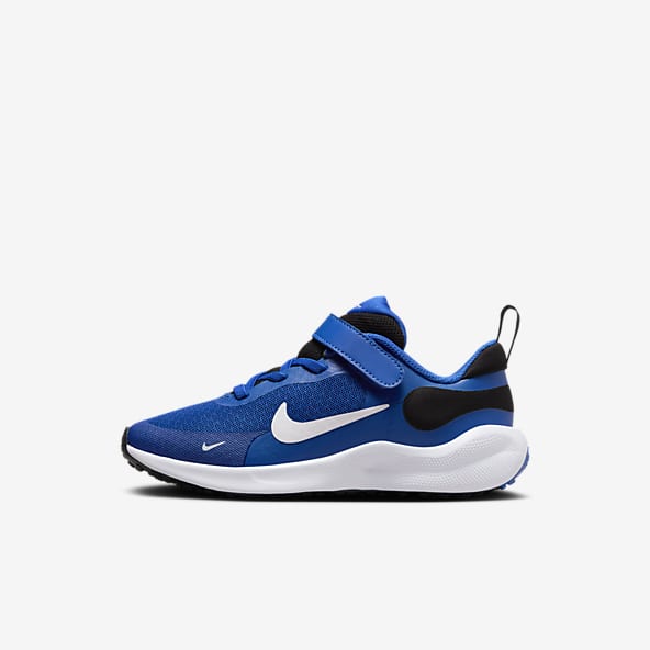 Nike Revolution 3 Blue & White Low Top Youth Athletic Running Shoes
