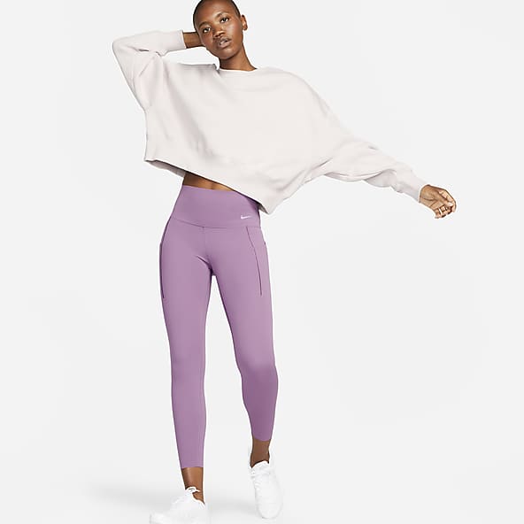 Nike Power Studio Women's Yoga Training Tights Leggings in Purple