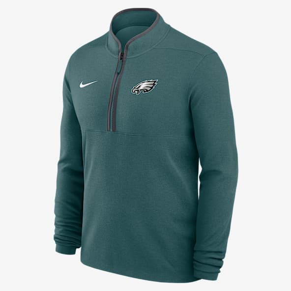 Philadelphia Eagles Logo Victory Men's Nike Dri-FIT NFL 1/2-Zip Long-Sleeve Top