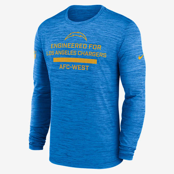 Los Angeles Chargers Sideline Team Issue Velocity Men's Nike Dri-FIT NFL Long-Sleeve T-Shirt