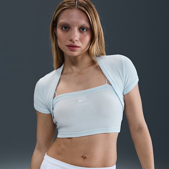 Nike Sportswear Chill Knit Dar Kesimli Mini Fitilli 2'si 1 Arada Crop Kadın Üstü