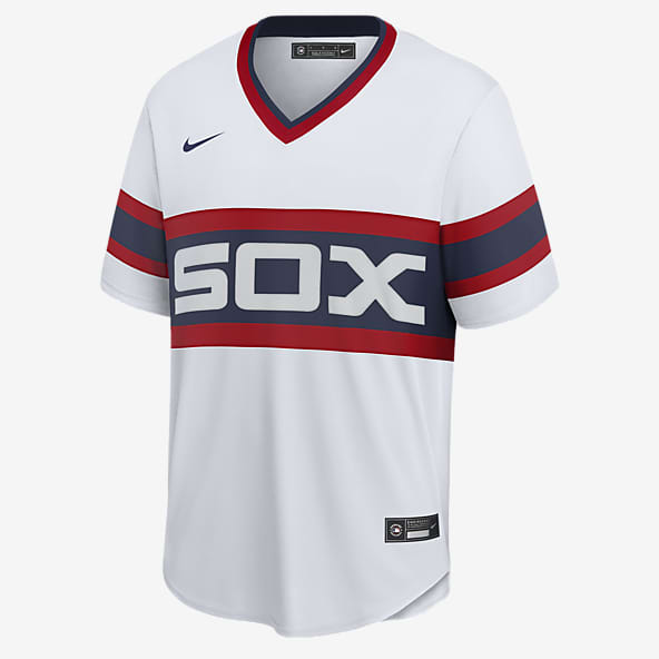 red white and blue white sox jersey