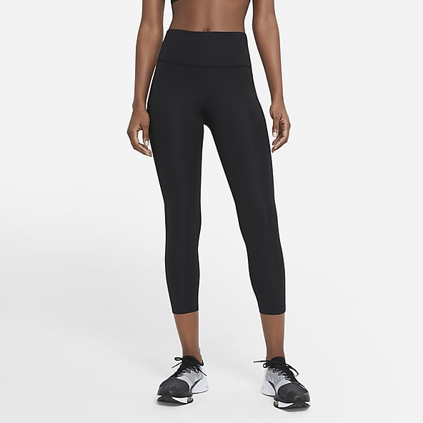 Nike W Np Tght Mini Swoosh Sportlegging Dames - Black/Black/(White)