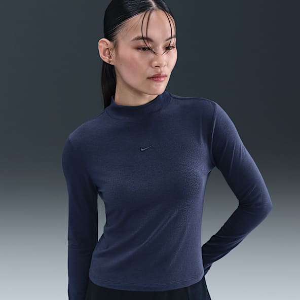 Nike Sportswear Chill Knit Nike Sportswear Chill Knit Women's Slim Long-Sleeve Mock-Neck T-Shirt
