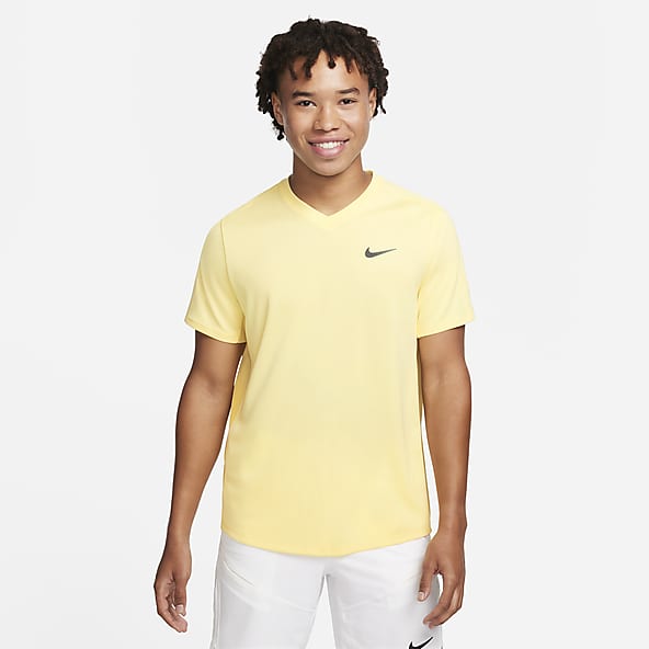 Mens Sports Thermal Half Zip Top Neon Yellow, Mens Shirts