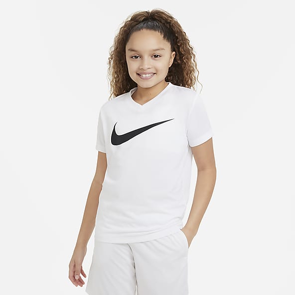 Girls Older Kids XS XL Recycled Polyester Graphic T Shirts. Nike NO