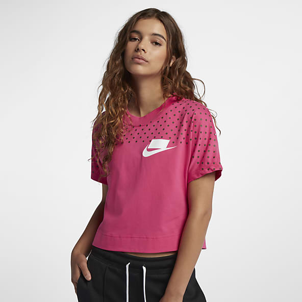 Nike Sportswear Womens Long-Sleeve T-Shirt BV7147-610 Pink-Size