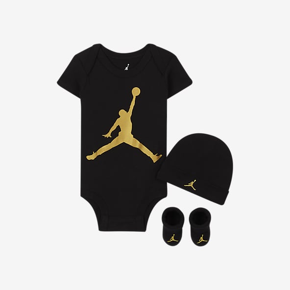 NikeJordan Jumpman Baby Bodysuit, Beanie and Booties Set