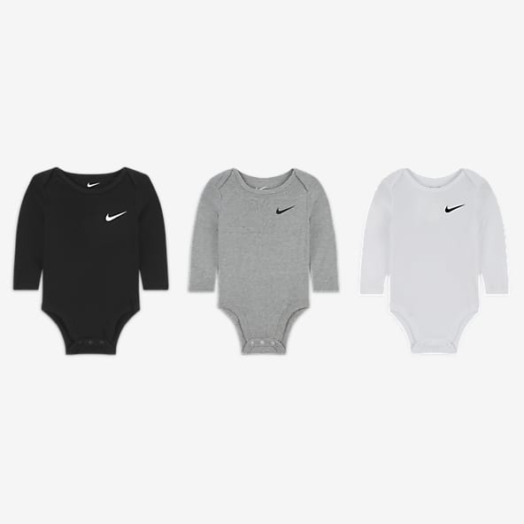 Nike Essentials Baby (0-9M) 3-Pack Long Sleeve Bodysuits