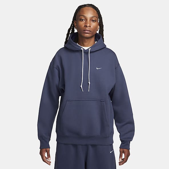 Nike Men Sportswear Club Fleece Pullover Hoodie Blue City Skyline Rare  Medium