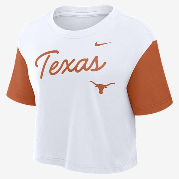Texas Script Women's Nike Dri-FIT College Cropped T-Shirt
