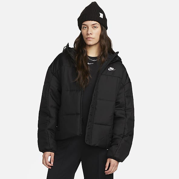 Nike Classic Padded Jacket With Hood in Black