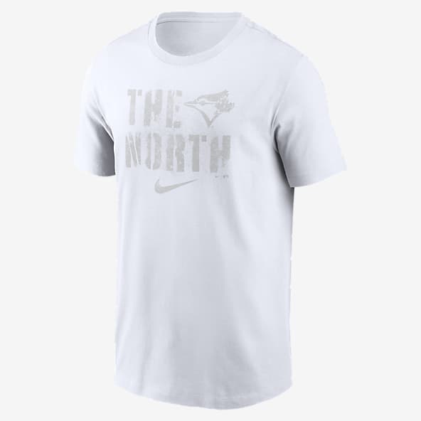 Men's Toronto Blue Jays Nike White/Powder Blue Rewind 3/4-Sleeve  T-Shirt