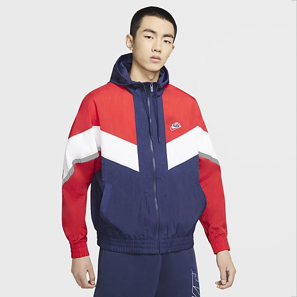 blue red and white nike jacket