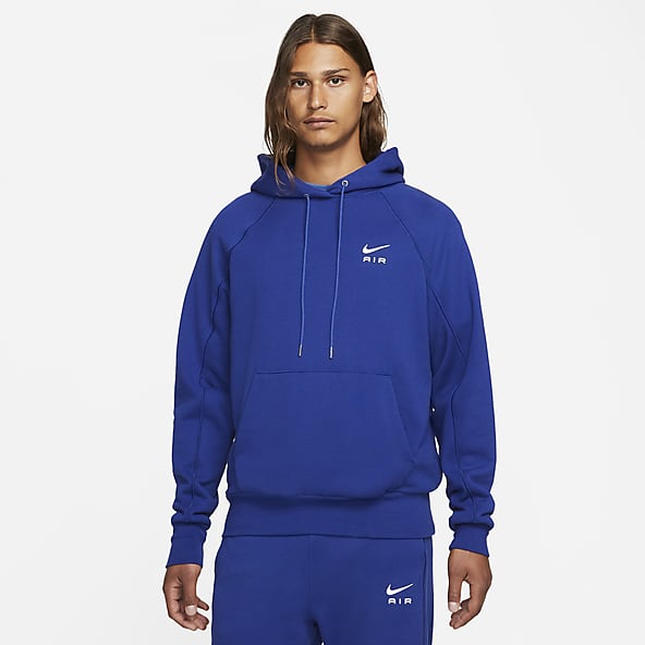 nike hoodie blue white