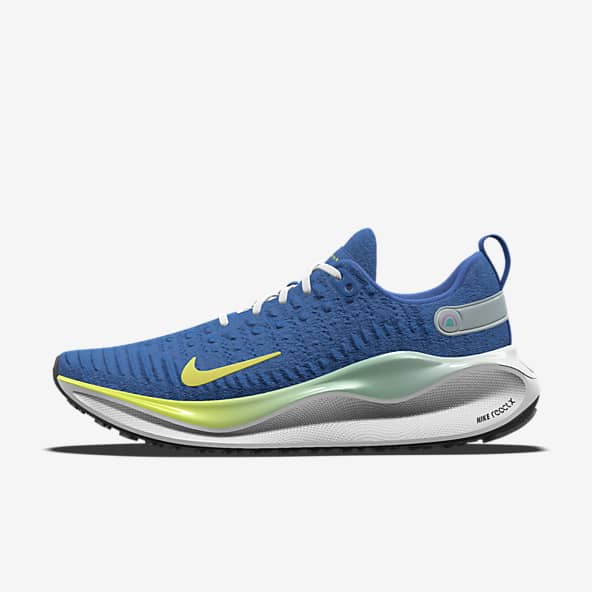 Nike Womens Sneakers Size 8 Fitsole Athletic Wear Light Blue Neon Green  Shoes