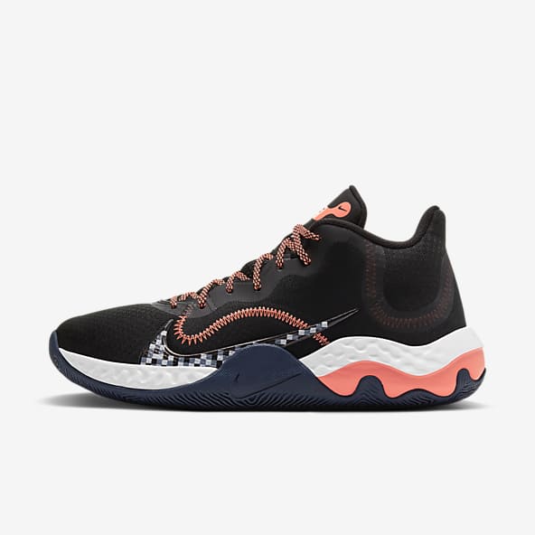 black and pink nike basketball shoes