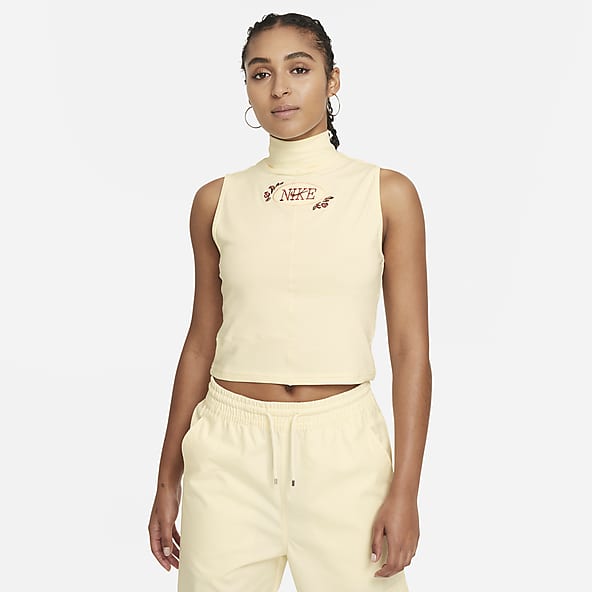 high neck tight tank top