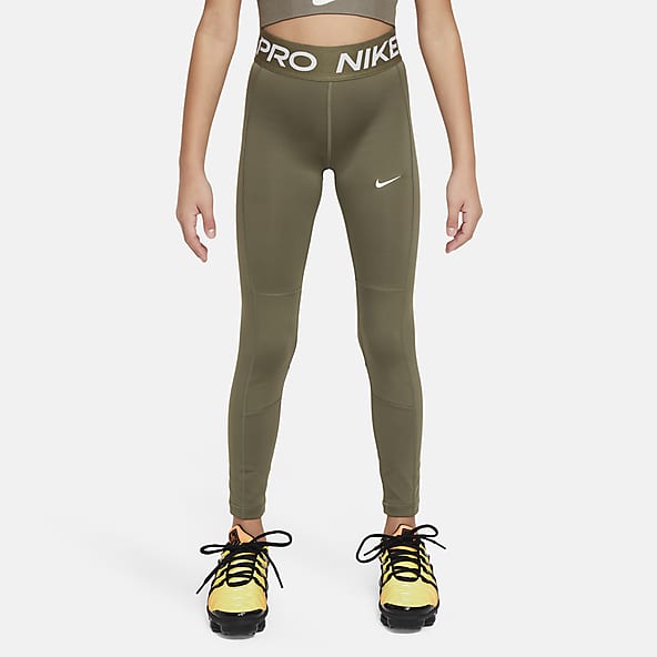 Nike pro 3/4 leggings womens size small green