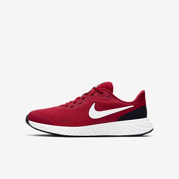 nike women's red and black running shoes