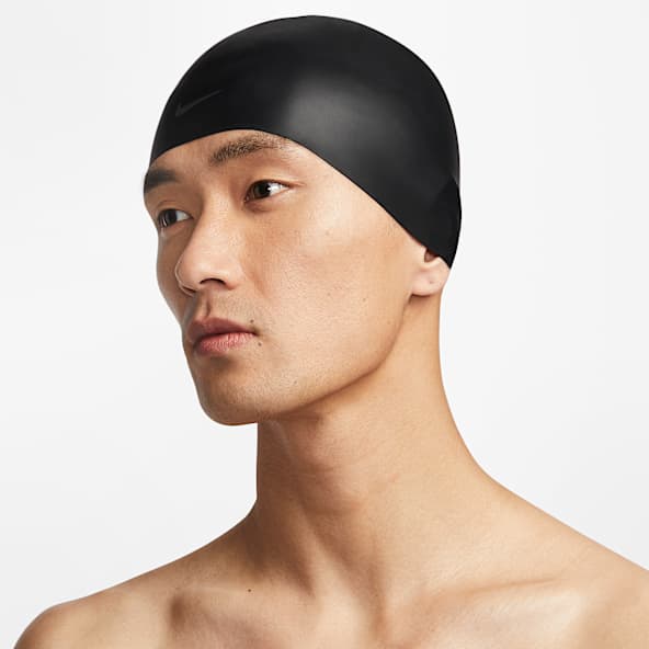 Nike Swim Solid Gorro de entrenamiento de silicona para pelo largo