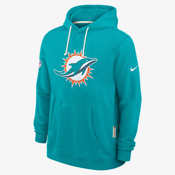 Miami Dolphins Initial Home Sideline Men's Nike Dri-FIT NFL Pullover Hoodie