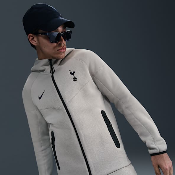 Tottenham Hotspur Tech Windrunner Nike Tam Boy Fermuarlı Fleece Erkek Kapüşonlu Futbol Üstü