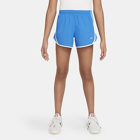 NIKE Girls' Dry Tempo Running Shorts (Cool Grey(267358-478)/Vivid Pink, 3T)
