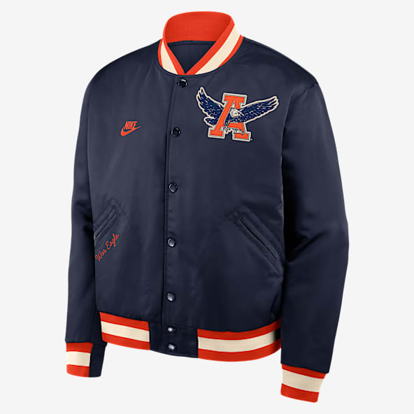 Auburn Legacy Chamarra bomber universitaria Nike de cierre a presión de largo completo para hombre