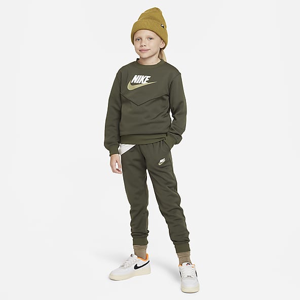 Kids Premium Logo Tracksuit Set – Dark Olive Green main image 1