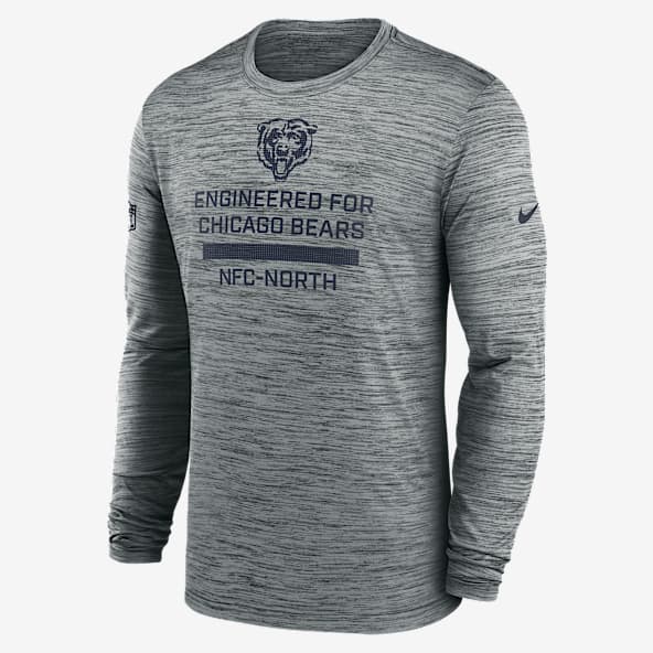 Chicago Bears Sideline Team Issue Velocity Men's Nike Dri-FIT NFL Long-Sleeve T-Shirt