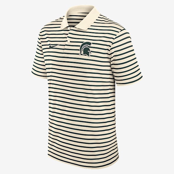 Michigan State Striped Men's Nike Dri-FIT College Polo