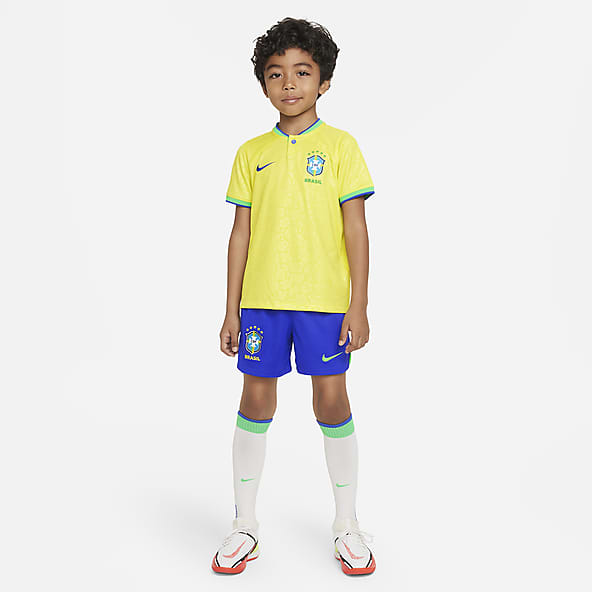 NikeBrazil 2022/23 Home Little Kids' Nike Dri-FIT Soccer Kit
