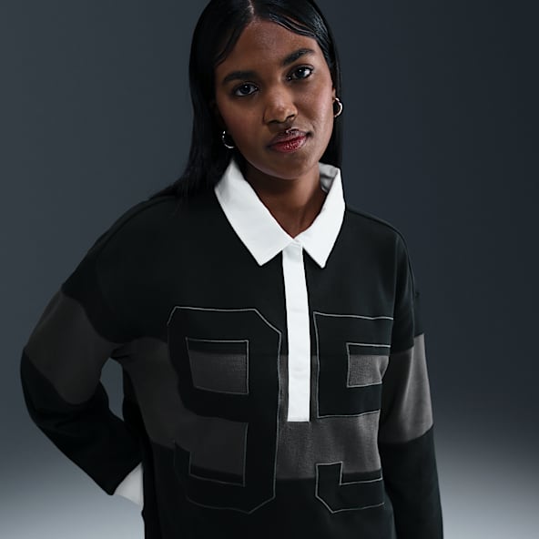 Nike Sportswear Polo de manga larga con gráfico para mujer