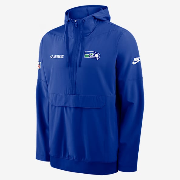 Seattle Seahawks Alt Option Route Anorak Men's Nike NFL 1/2-Zip Hooded Jacket