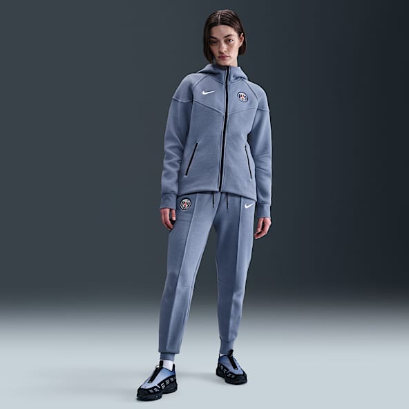 Paris Saint-Germain Tech Nike Football Fleece-Jogger mit mittelhohem Bund (Damen)