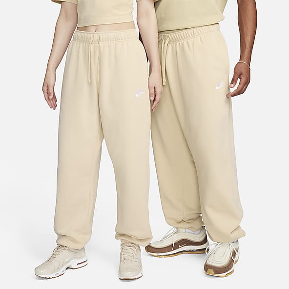 Nike Sportswear Women's Medium Beige Plush Sweatpants Sz Medium DV4361-072