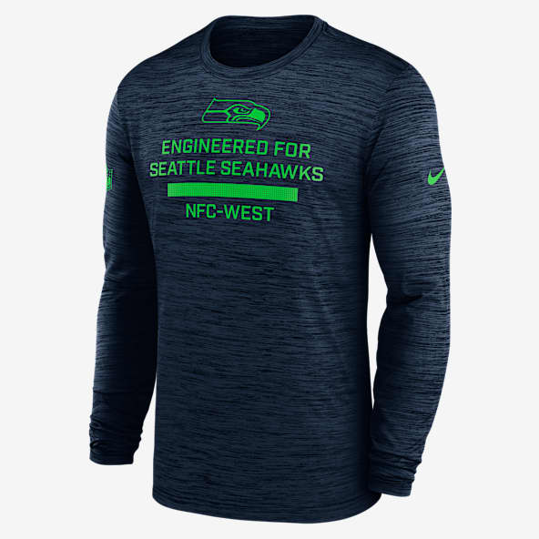 Seattle Seahawks Sideline Team Issue Velocity Playera de manga larga Nike Dri-FIT de la NFL para hombre
