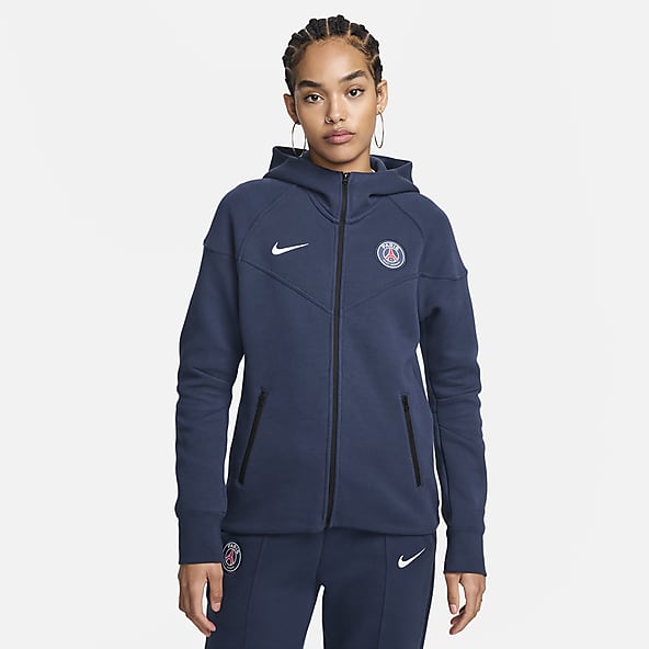 Paris Saint-Germain Tech Fleece Windrunner Sudadera con capucha y cremallera completa Nike Football - Mujer
