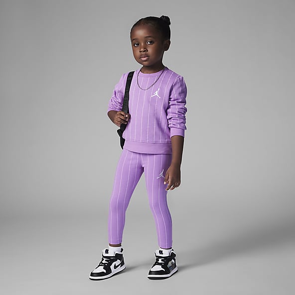 NikeJordan Mini Me Printed Fleece Crew Set Toddler Set