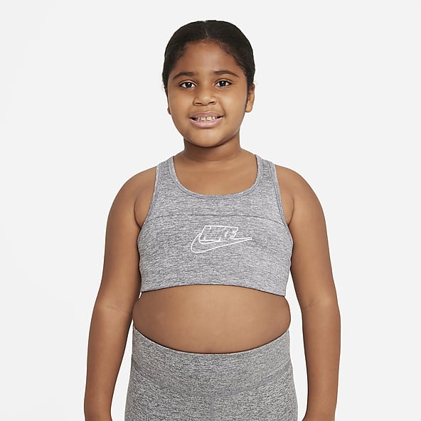 Kids Extended Sizes Grey Sports Bras. Nike.com