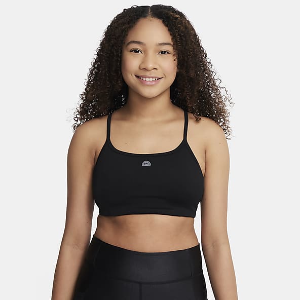 Buy Nike kids girl brand logo sport bra black Online