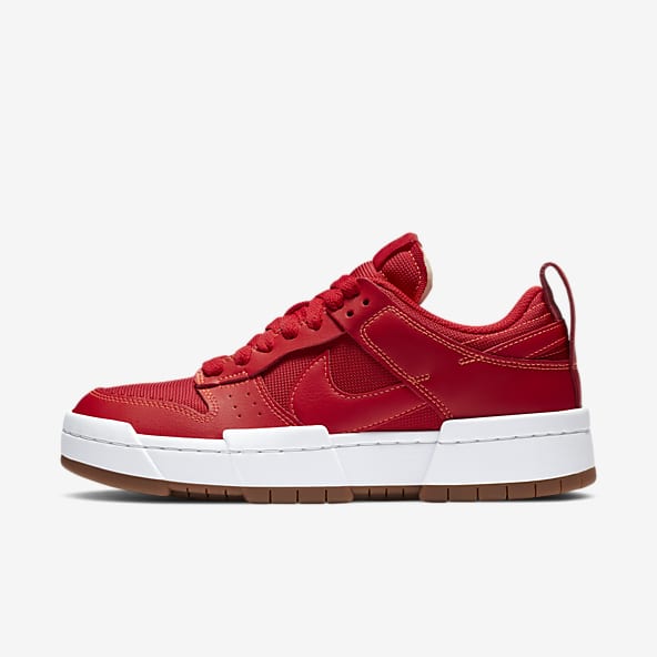women's all red nike shoes